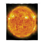 Flaming Sun Print Polyester Shower Curtain