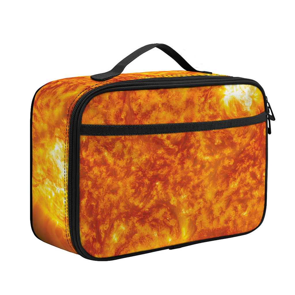 Flaming Sun Print Portable Lunch Bag