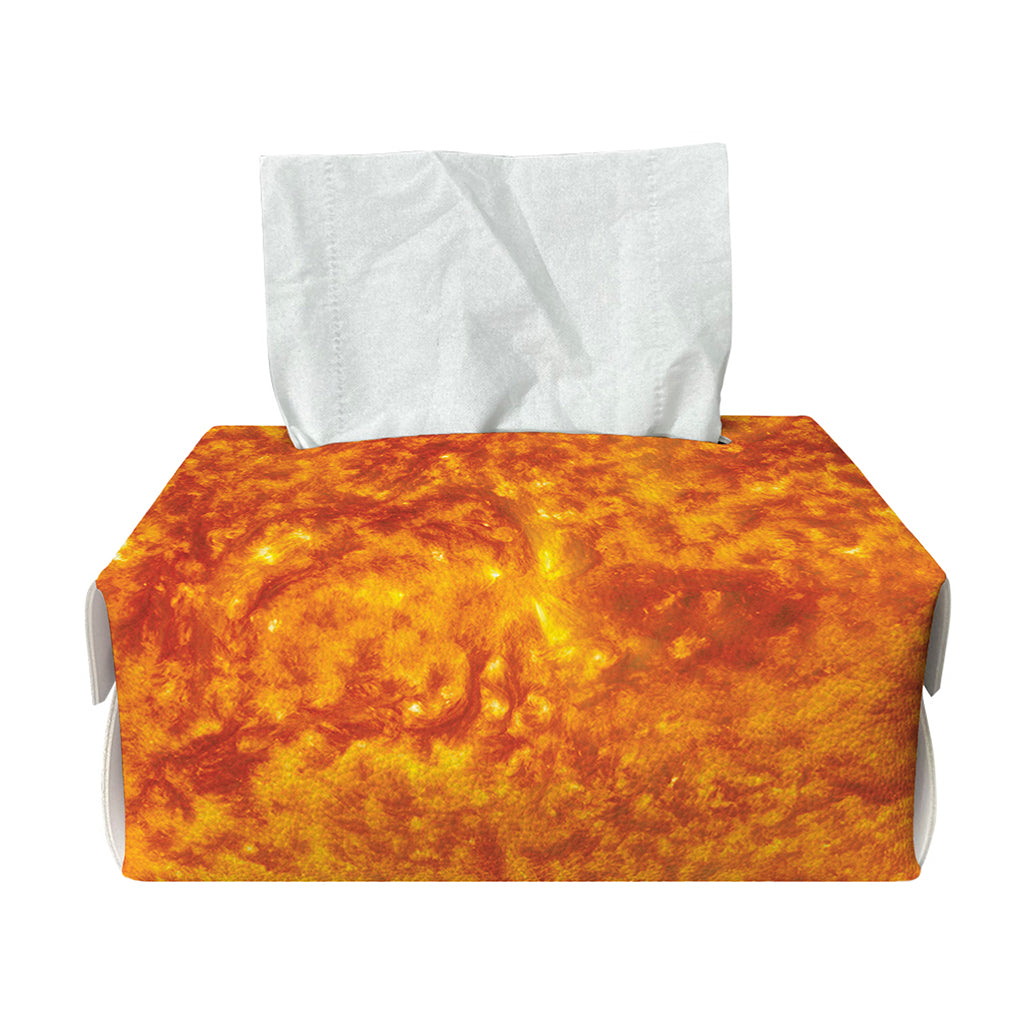 Flaming Sun Print Rectangle Tissue Box Cover