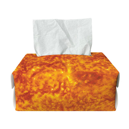 Flaming Sun Print Rectangle Tissue Box Cover