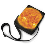 Flaming Sun Print Rectangular Crossbody Bag