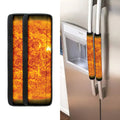 Flaming Sun Print Refrigerator Handle Covers