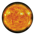 Flaming Sun Print Round Floor Mat