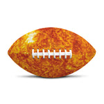 Flaming Sun Print Rugby Ball