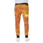 Flaming Sun Print Scuba Joggers