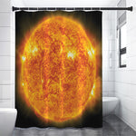 Flaming Sun Print Shower Curtain