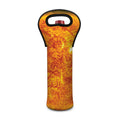 Flaming Sun Print Single Neoprene Wine Tote