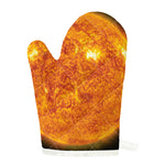 Flaming Sun Print Single Oven Mitt