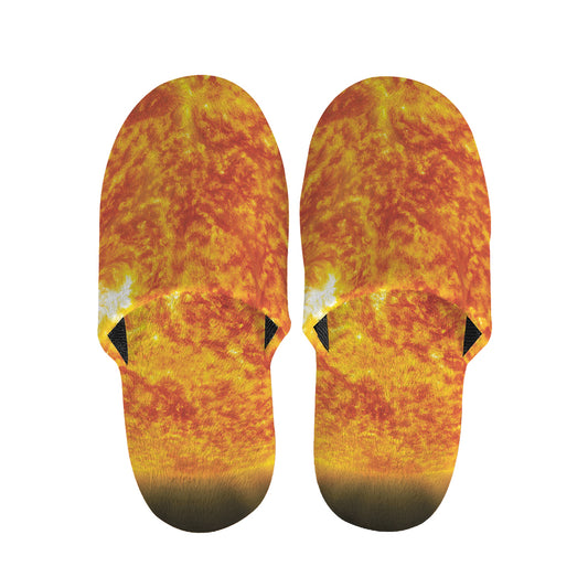 Flaming Sun Print Slippers
