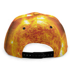 Flaming Sun Print Snapback Cap