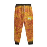 Flaming Sun Print Sweatpants