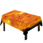 Flaming Sun Print Tablecloth