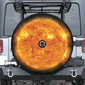 Flaming Sun Print Tire Cover With Camera Hole