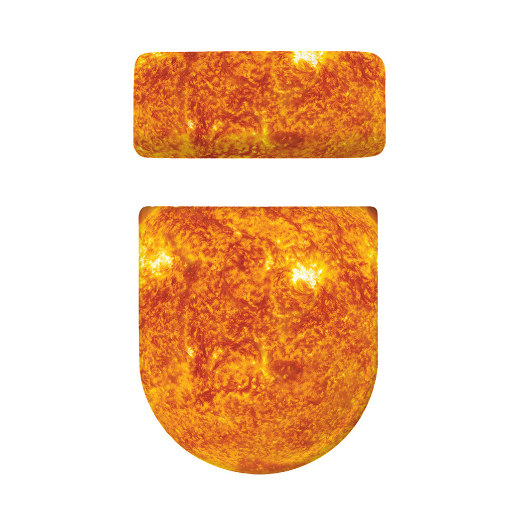 Flaming Sun Print Toilet Lid And Tank Cover Set