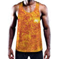 Flaming Sun Print Men's Workout Tank Top