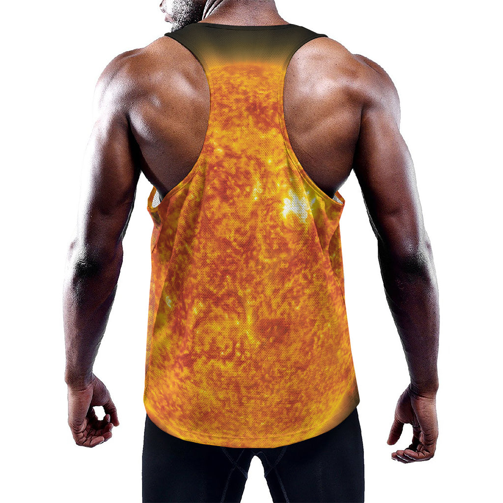 Flaming Sun Print Training Tank Top