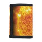 Flaming Sun Print Trifold Wallet