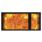 Flaming Sun Print Trifold Wallet
