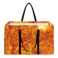 Flaming Sun Print Utility Tote Bag