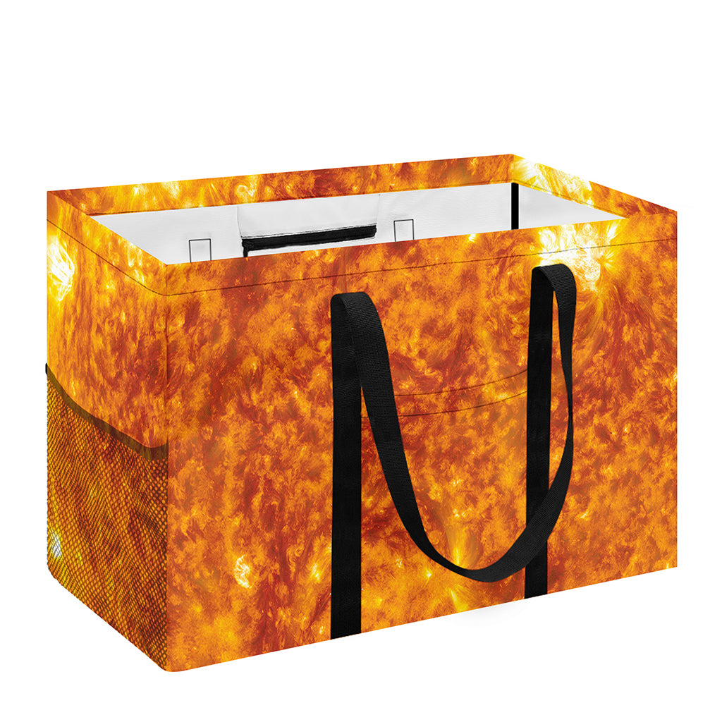 Flaming Sun Print Utility Tote Bag