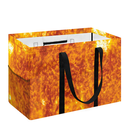 Flaming Sun Print Utility Tote Bag