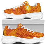 Flaming Sun Print White Chunky Shoes