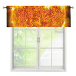 Flaming Sun Print Window Valance