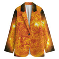 Flaming Sun Print Women's Blazer