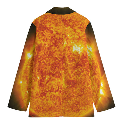 Flaming Sun Print Women's Blazer