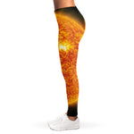 Flaming Sun Print Women's Leggings