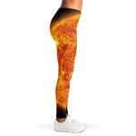 Flaming Sun Print Women's Leggings