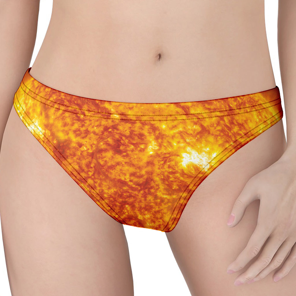 Flaming Sun Print Women's Thong