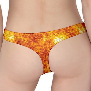 Flaming Sun Print Women's Thong