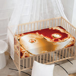 Flaming Yin Yang Print Baby Crib Sheet