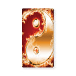 Flaming Yin Yang Print Baby Crib Sheet