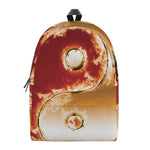 Flaming Yin Yang Print Backpack