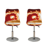 Flaming Yin Yang Print Bar Stool Covers