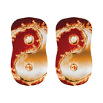 Flaming Yin Yang Print Bar Stool Covers