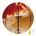 Flaming Yin Yang Print Basketball