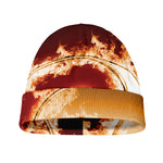 Flaming Yin Yang Print Beanie