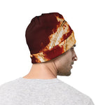 Flaming Yin Yang Print Beanie