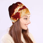 Flaming Yin Yang Print Beanie