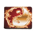 Flaming Yin Yang Print Bifold Wallet