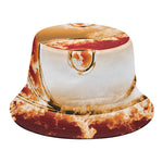 Flaming Yin Yang Print Bucket Hat