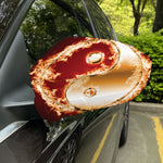 Flaming Yin Yang Print Car Side Mirror Covers