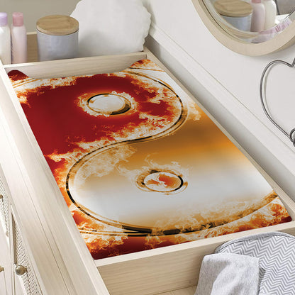 Flaming Yin Yang Print Changing Pad Cover