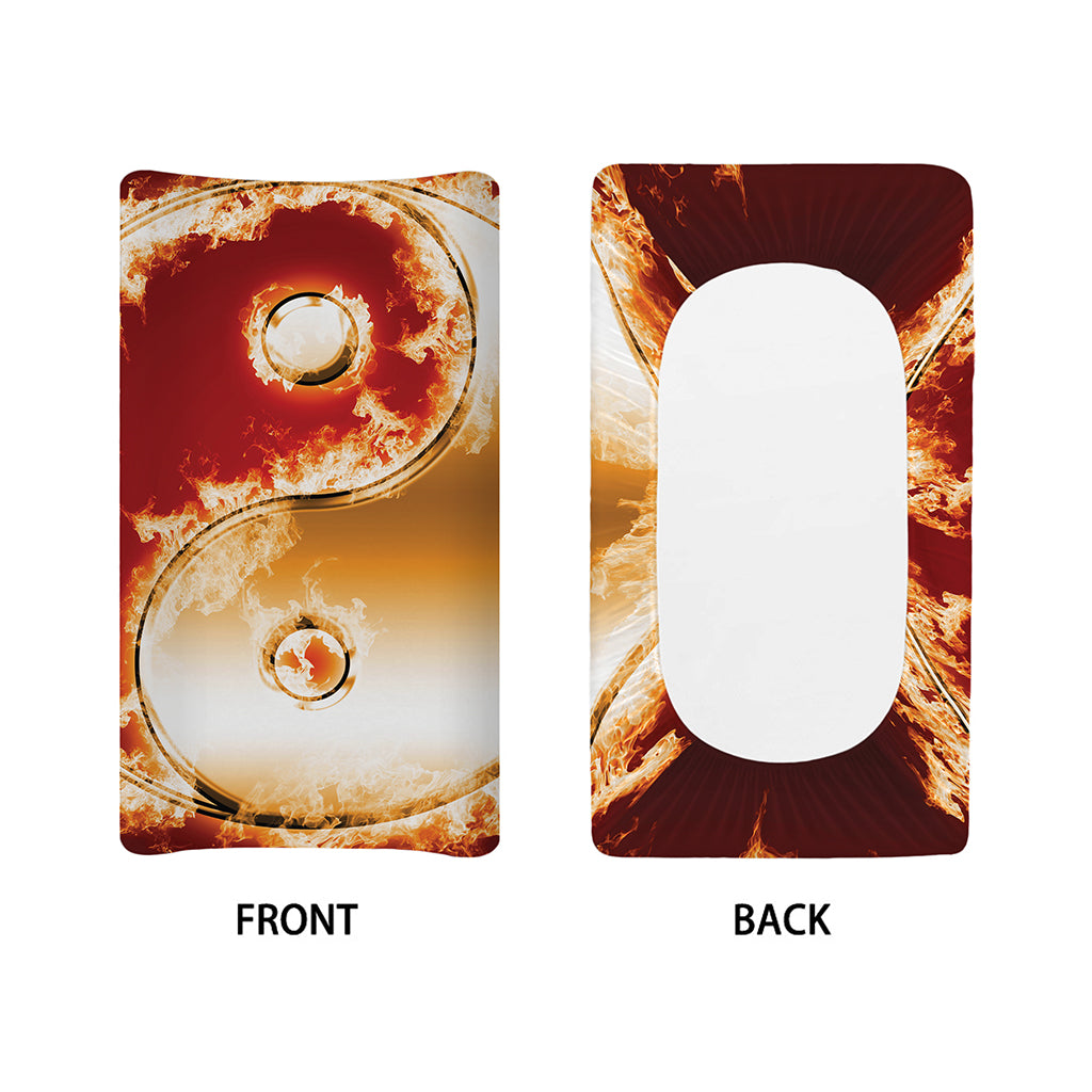 Flaming Yin Yang Print Changing Pad Cover