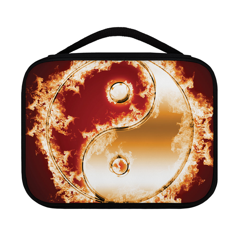 Flaming Yin Yang Print Classic Bible Case