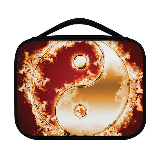 Flaming Yin Yang Print Classic Bible Case