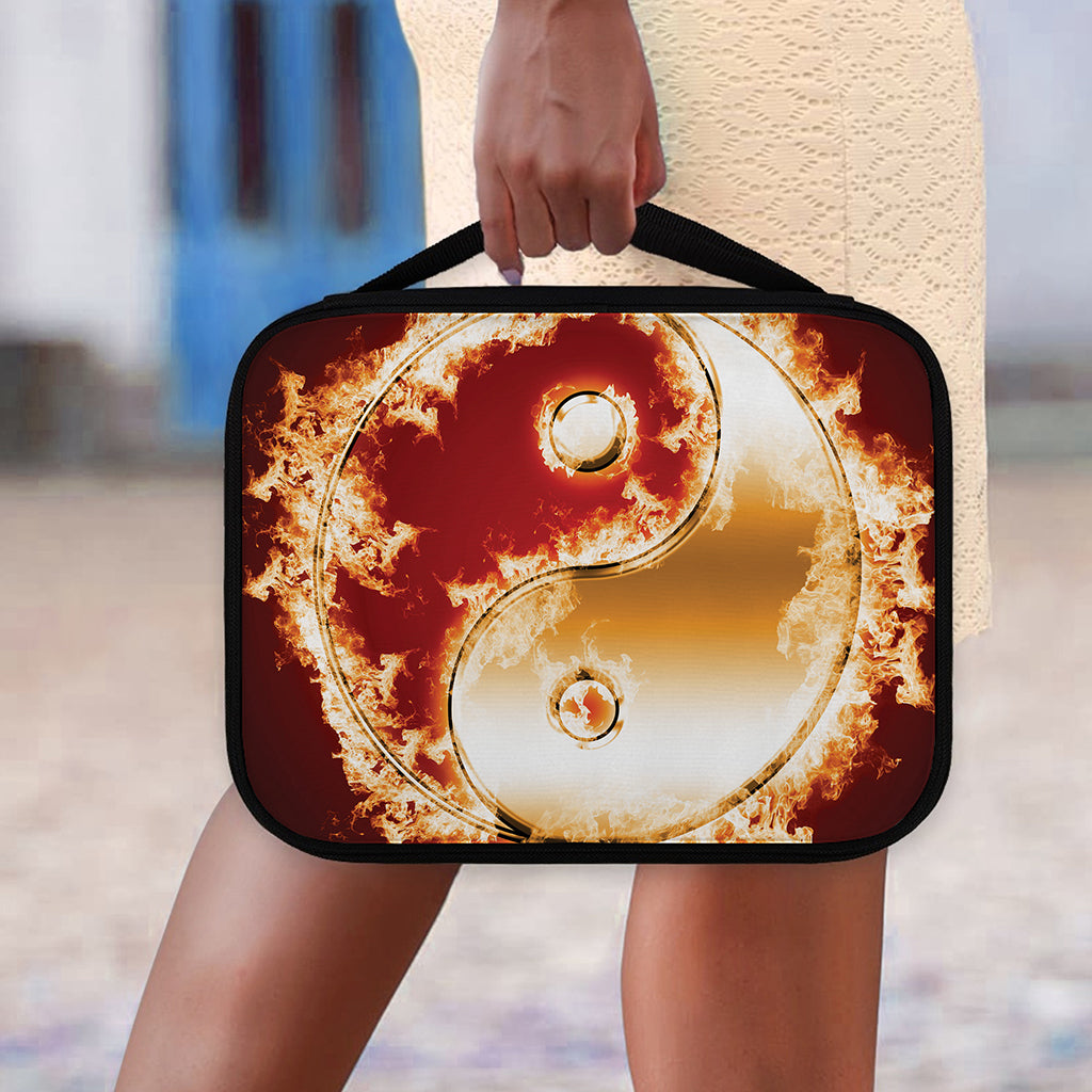 Flaming Yin Yang Print Classic Bible Case